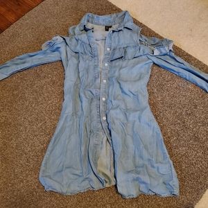 Cold Shoulder Jean Dress